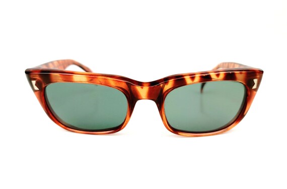 Original vintage 70s tortoise unisex sunglasses n… - image 1