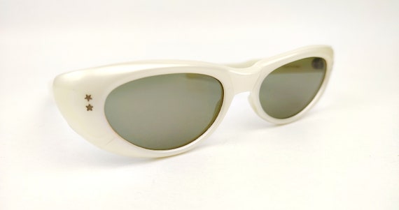 Original vintage 50s cat eye womens sunglasses no… - image 4