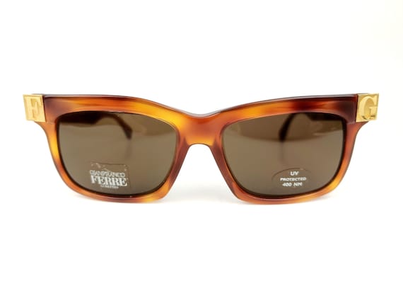 GIANFRANCO FERRE 48/S 056 80s Vintage Original Tortoise  display picture 1