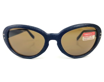 Vintage MINARELLI Black Oval Sunglasses – 60s Mod Italian  display picture 1