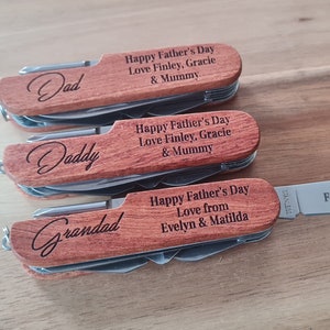 Personalised Wooden Multi Tool Dad , Husband Gift, Useful Gifts For Him, Fathers Day Gift For Dad, Engraved Multi Tool Gift, Grandad Gift