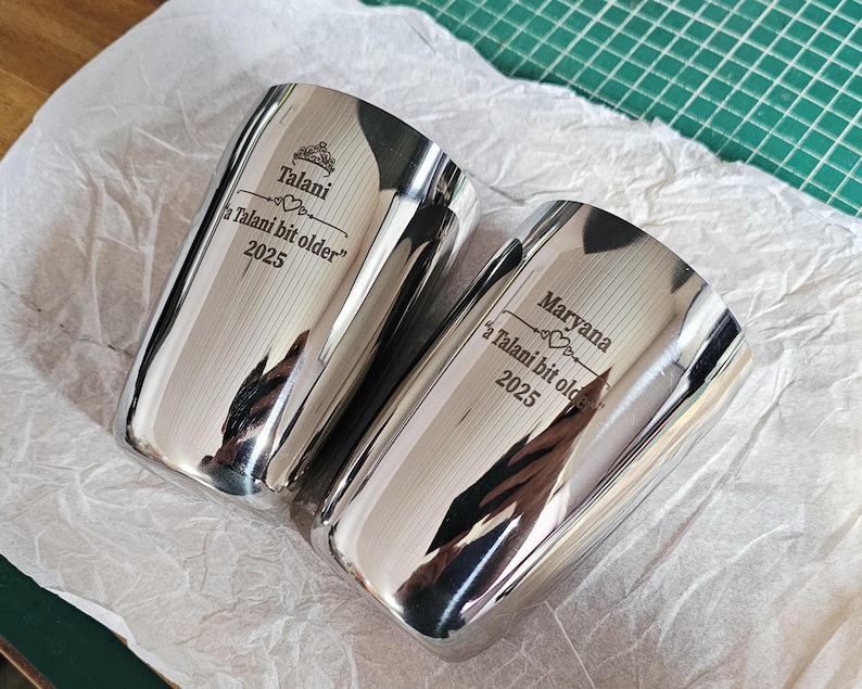 Gepersonaliseerde roestvrijstalen mini-cocktailshaker 10oz- valentijnscadeau, cadeau voor thuisbarman | Professionele mixoloog - Vaderdag afbeelding 4