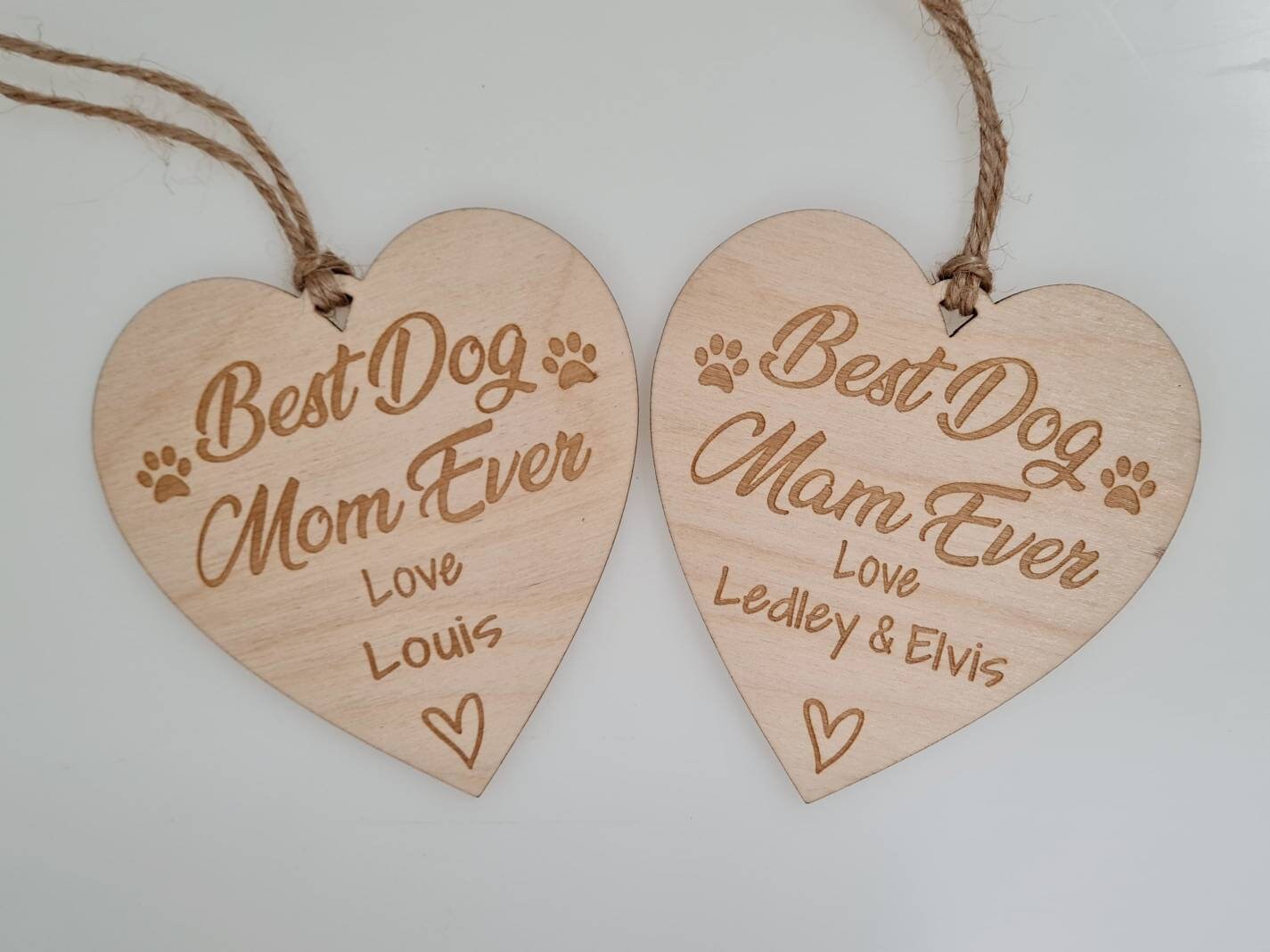 Personalised Best Dog Mum Ever Gift Plaque Gift Hanging Etsy