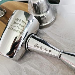Gepersonaliseerde roestvrijstalen mini-cocktailshaker 10oz- valentijnscadeau, cadeau voor thuisbarman | Professionele mixoloog - Vaderdag afbeelding 6