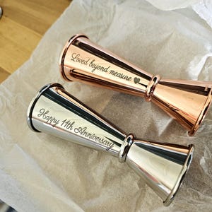 Personalised Stainless Steel Jigger / Spirit Measure - Valentine's Gift, Gift for Home Bartender | Professional Mixologist - Mum,Nan Or Gran