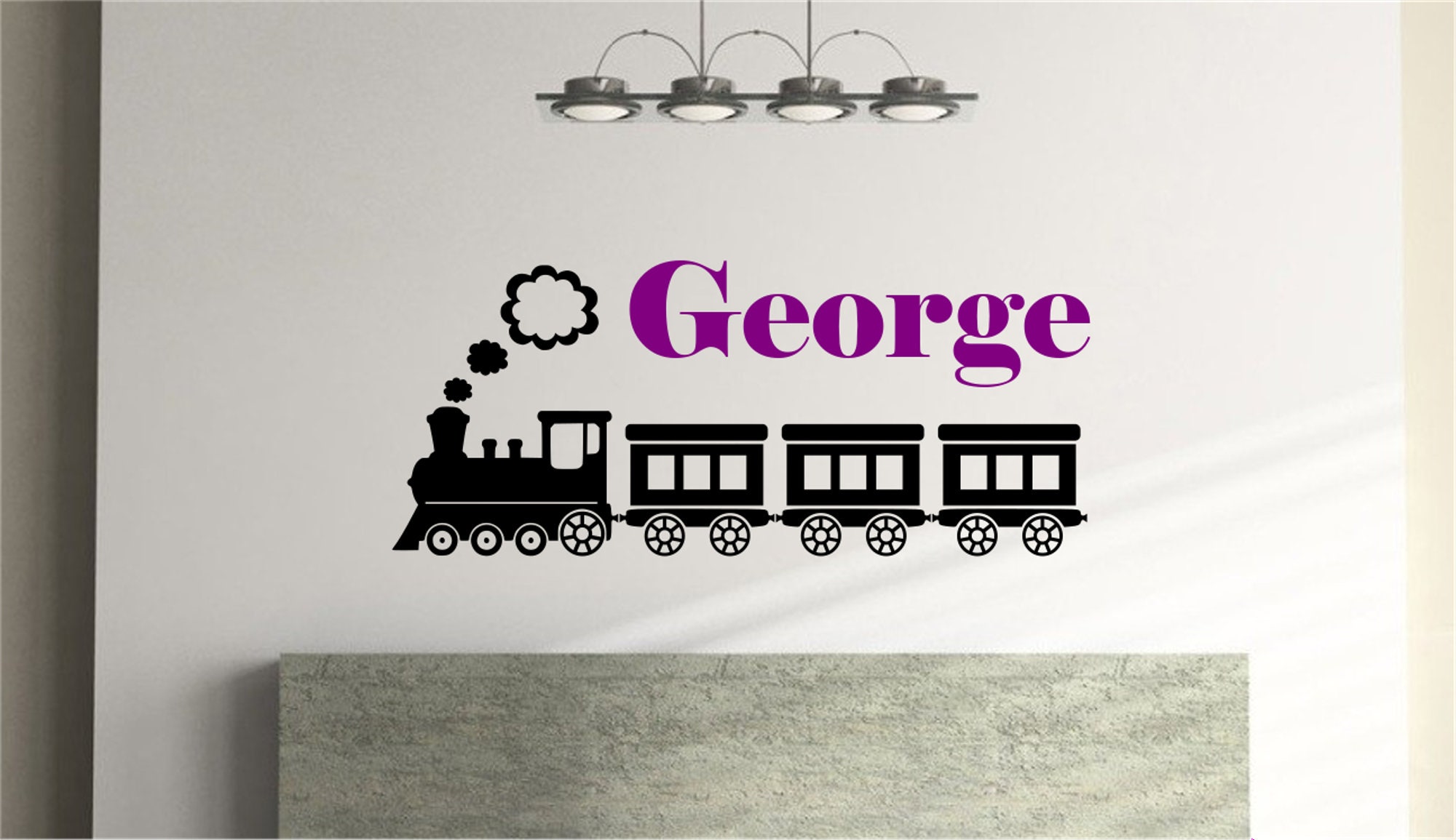 Custom name/nickname Steam Train Wall sticker for Nursery Etsy