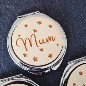Personalisierter Kompaktspiegel für Mama Personalisierte Mama Geschenk kompakt Dekoratives Mama Geschenk | Muttertagsgeschenk Fun Birthday, Weihnachtsspiegel