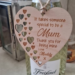 Placa de regalo especial para mamá Placa de regalo personalizada para mamá Colgante Regalo decorativo Placa de corazón / Regalo del día de la madre Cumpleaños divertido, Navidad,