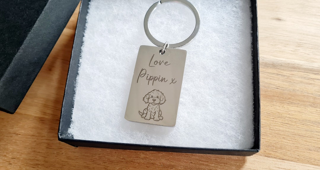 Portachiavi Best Cockapoo Mum | In Acciaio Inox Con Scritta | Regalo Per Amanti Dei Cani