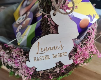 Personalised Engraved Easter Basket Tags | Easter Keepsake Decoration | New Baby Easter Gift | Easter Egg Hunt Labels | Easter Bunny Tag