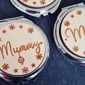 Espejo compacto de Navidad personalizado para mamá Regalo personalizado de mamá compacto Regalo decorativo de mamá / Día de la madre Regalo Cumpleaños divertido, espejo
