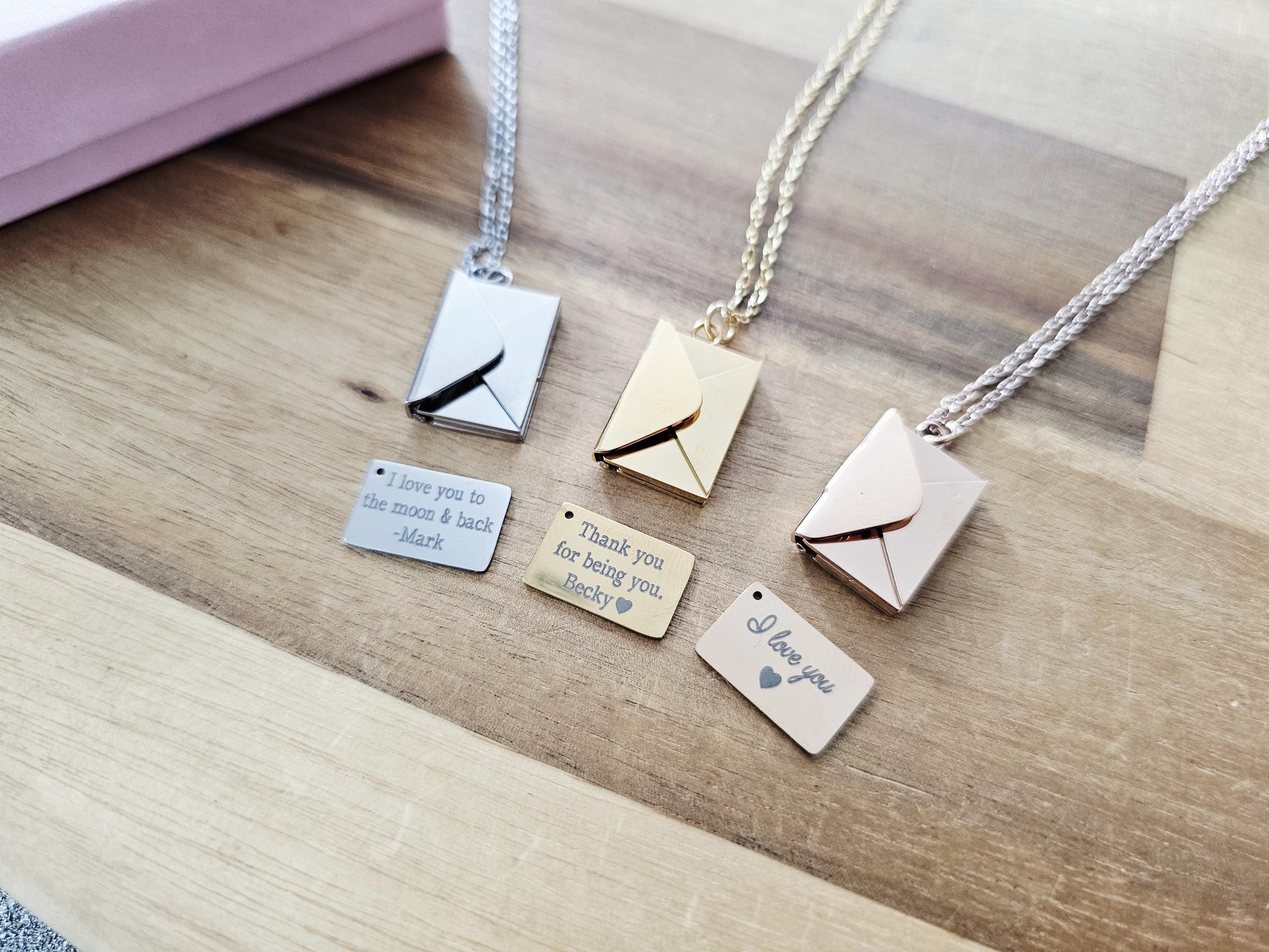 Collana Con Messaggio Nascosto 'Ti Amo' - Ciondolo Scorrevole Personalizzato In Oro 18k Per Lei - Regalo Romantico