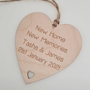 Cadeau mobile personnalisé Nouveau cadeau de plaque de coeur de maison, cadeau d’amitié, cadeau de propriétaire de maison d’ami cadeau gravé signe d’amitié voisin
