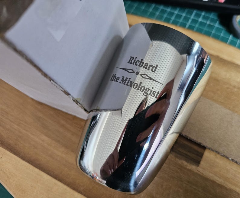 Gepersonaliseerde roestvrijstalen mini-cocktailshaker 10oz- valentijnscadeau, cadeau voor thuisbarman | Professionele mixoloog - Vaderdag afbeelding 8