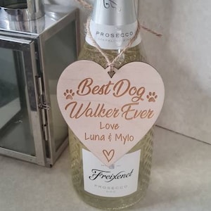 Placa personalizada con el mejor paseador de perros de la historia / Mejor peluquero / Regalo decorativo para paseador de perros, placa para dueño de perro, regalo de Navidad para dueño de mascota