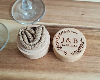 Personalised Wedding Ring Box Engraved Ring Bearer Holder Proposal Engagement Ring Box Wedding Anniversary Gift -Wedding day Gifts Keepsake