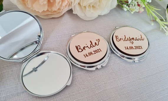 Personalised Pocket Mirror Gift Engraved Wedding Gift for | Etsy UK