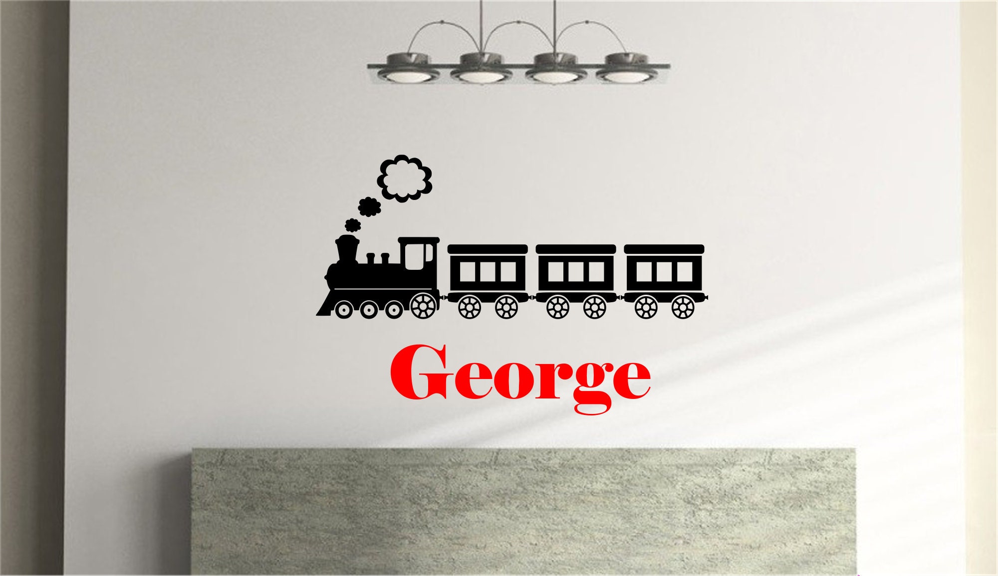 Custom name/nickname Steam Train Wall sticker for Nursery Etsy