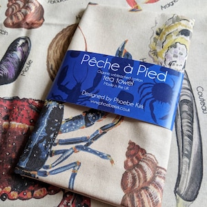 Pêche à Pied organic cotton tea towels image 1