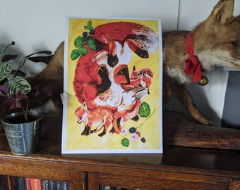 Mama fox print