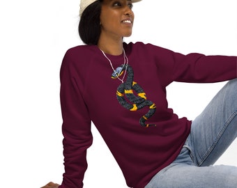 Unisex organic raglan sweatshirt