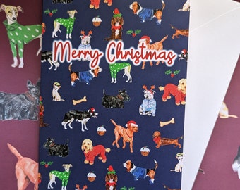 Christmas Dogs Greetings Cards