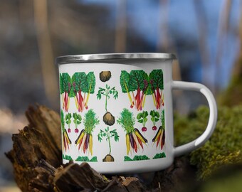 Garden Vegetables Enamel Mug