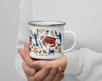 Seafood and Eat it Enamel Mug