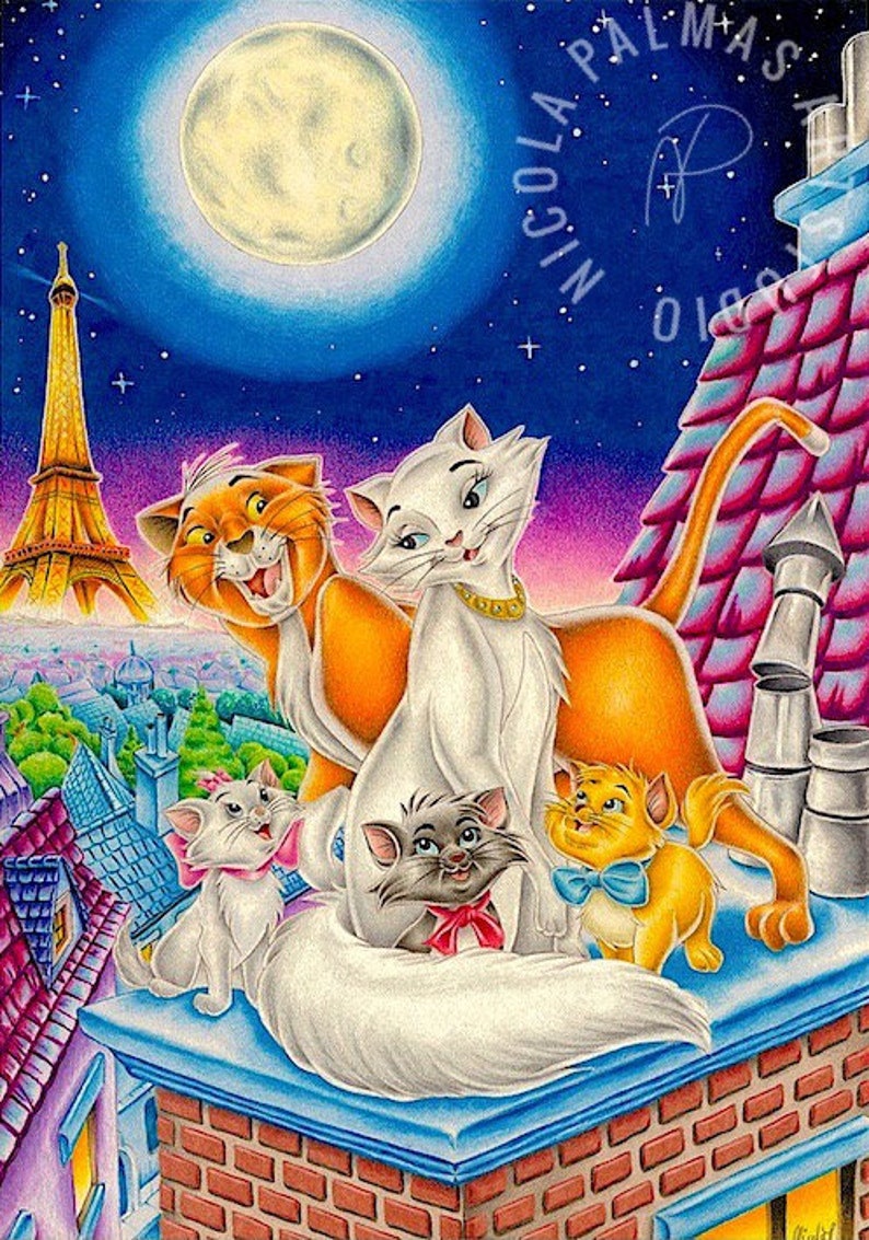 The Aristocats Original Art Print image 2