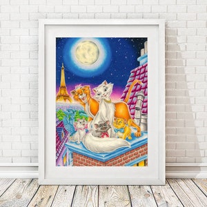 The Aristocats Original Art Print image 1