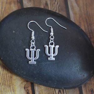 Psi Ohrringe, Psychologie Student, Ohrringe, Psi Schmuck, Psi Ohrringe, Neptun Glyph, Psychologie Absolvent, Griechisches Alphabet, Fische Geschenk