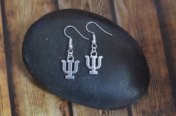 Psi Earring, Psychology Student, Dangle Earring, Psi Jewellery, Psi Earring, Neptune Glyph, Psychology Graduate, Greek Alphabet, Pisces Gift