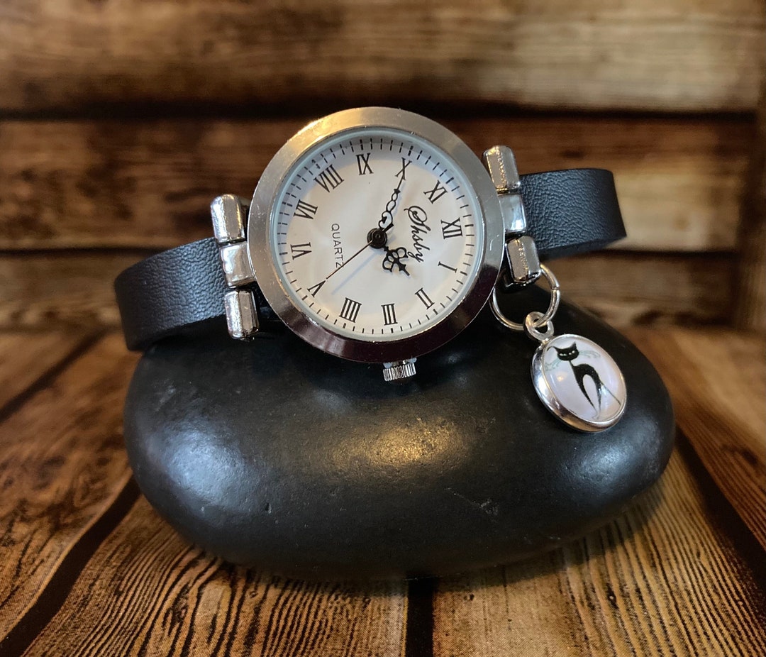 Uhren Damenuhr Mit Katzenmotiv Armbanduhr Katze Damenuhr