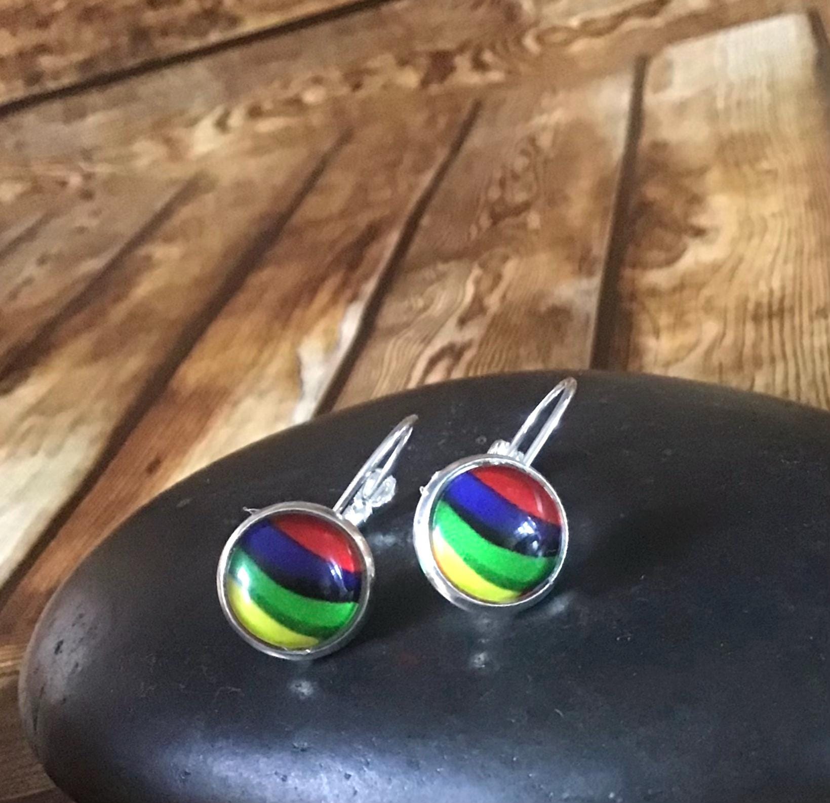 Orecchini in resina, Orecchini glitterati, Orecchini pendenti