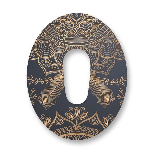 Dexcom G6 Fixation Tape - Golden Mandala (5 pieces)