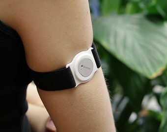 Dexcom G7 fixation strap - holder: ring white (tape color selectable) - holder 360 degrees rotatable