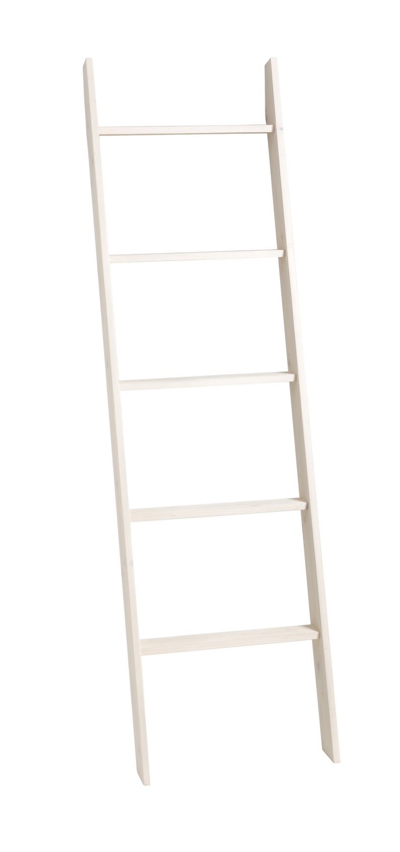 White Washed 72 in. Decorative Blanket Ladder Etsy