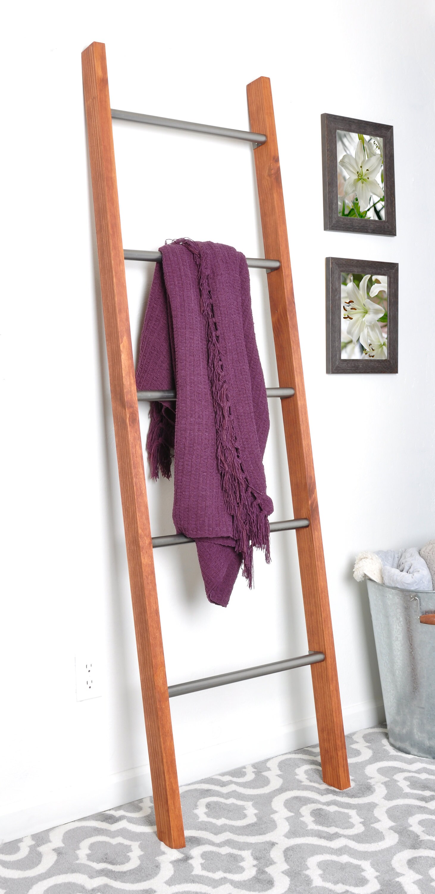 Metal Rung Blanket Ladder / 6ft Ladder / Quilt Ladder / Metal Etsy