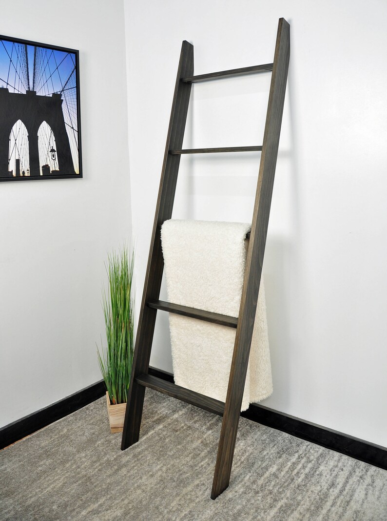 Blanket Ladder / 6ft Ladder / Quilt Ladder / Black Ladder / Etsy