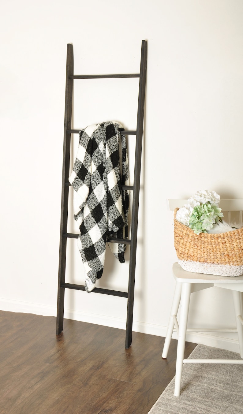 Minimal Slim Blanket Ladder / 6ft Ladder / Quilt Ladder / Wood Etsy