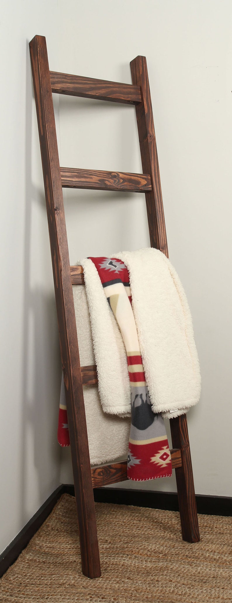Wood Blanket Ladder / 6ft Ladder / Quilt Ladder / Wood ladder Etsy