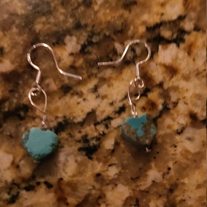 Turquoise heart earrings