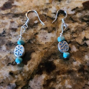 Dainty turquoise earrings