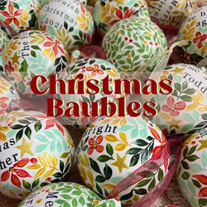 Personalised Hand Painted Ceramic Christmas Bauble, Personalised Christmas Decoration, Christmas Ornament