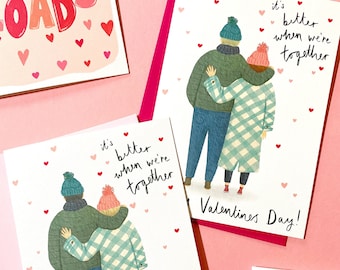 Personalised Couple Valentines Day Card / Valentines Card for Her / Valentines Card for Him / Love You Card