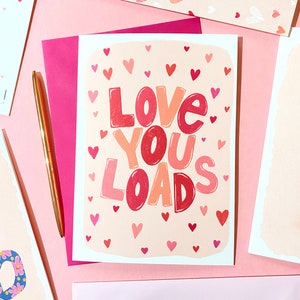 Carte de Saint Valentin Je t'aime beaucoup / Carte Be My Valentine / Galentines