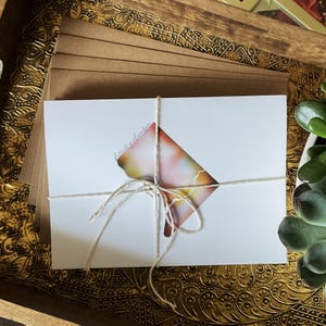 Blanco overzichtswenskaarten van de Amerikaanse staat - aquarel tie-dye minimalistisch - gerecycled karton - elke gelegenheid - 5 x 7 met enveloppen