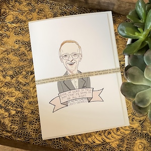 Divertente biglietto di auguri di incoraggiamento disegnato a mano. David Sedaris Me Talk Pretty One Day Quote 5x7 con busta