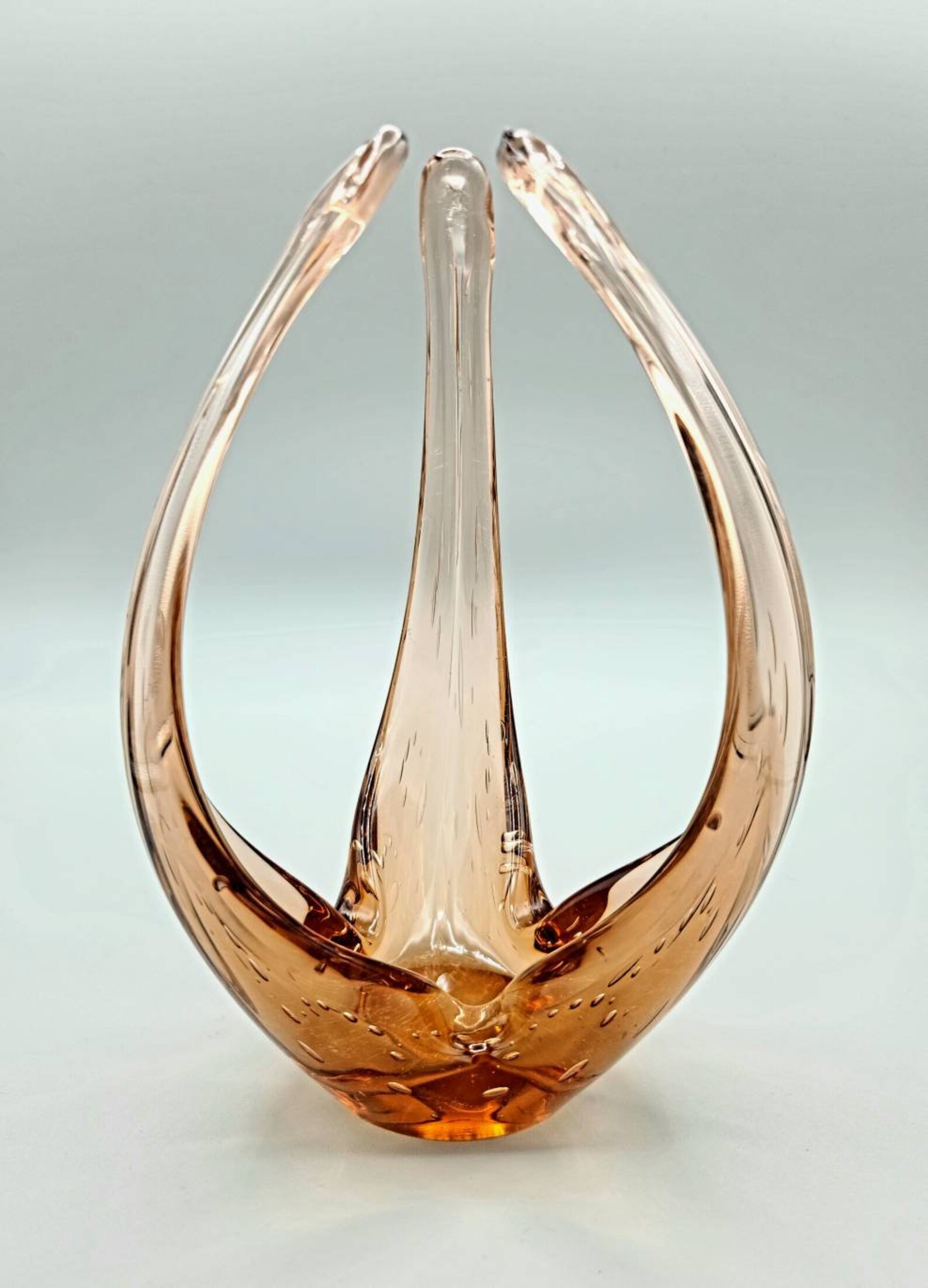 Mid Century Modern Glass Sculpture Etsy