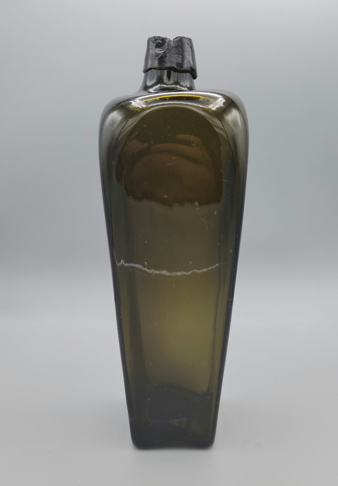 Antique 1800s Case Gin Bottle Taper Gin Olive Glass Etsy